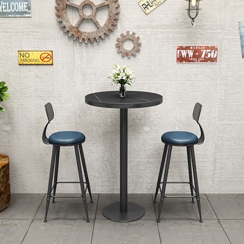 Black Sintered Stone Bar Table Dining Table for Kitchen Living Room Coffee Room Clearhalo 'Bar Furniture' 'Bar Tables' 'bar_tables' 'furn' 'furn_bar_tables' 'Furniture' 'Kitchen & Dining Furniture' 1200x1200_94cc84b0-4d97-4367-8c63-11f6419ca081