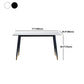 Set dinette rettangolare Glam Set tavolo da pranzo da 1/2/5/7 pezzi con piano in pietra sinterizzata