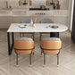 Free Form Sintered Stone Dining Table Modern Dining Table with Double Pedestal for Home Clearhalo 'Dining Tables & Seating' 'Dining Tables' 'dining_table' 'furn' 'furn_dining_table' 'Furniture' 'Kitchen & Dining Furniture' 1200x1200_94cd7654-9965-4159-80e3-e8d5bb36e671