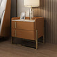 Glam Nightstand with 2 Drawer 20-inch Tall Leather Night Table Clearhalo 'Bedroom Furniture' 'furn' 'furn_night_stand' 'Furniture' 'night_stand' 'Nightstands' 1200x1200_94cd85a7-1776-492c-8427-5403a7a971c1