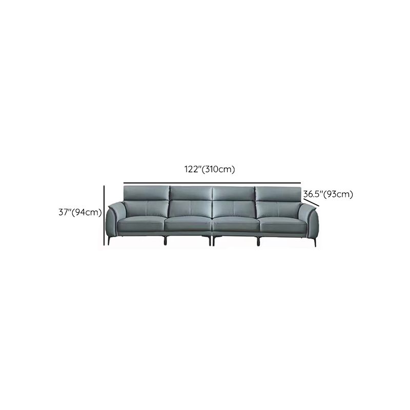 Flared Arms Sectionals Genuine Leather Sectional Sofa for Living Room Clearhalo 'furn' 'furn_sectionals' 'Furniture' 'Living Room Furniture' 'Sectionals' 1200x1200_94cdb340-7d91-4194-b88f-234efd498bae