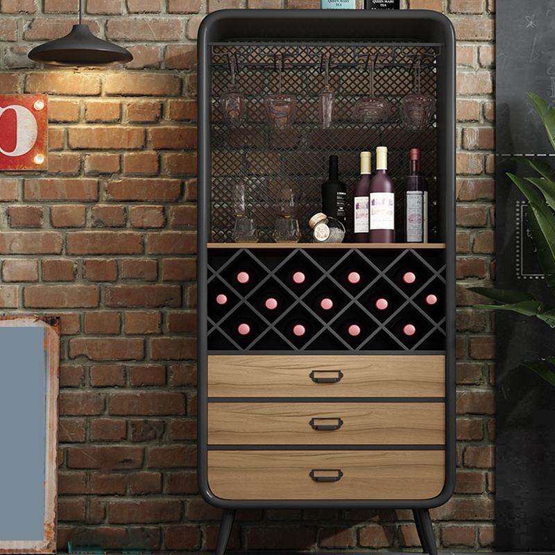 Bottiglia da vino per pavimenti in metallo e portabricchini industriali di vino impilabile