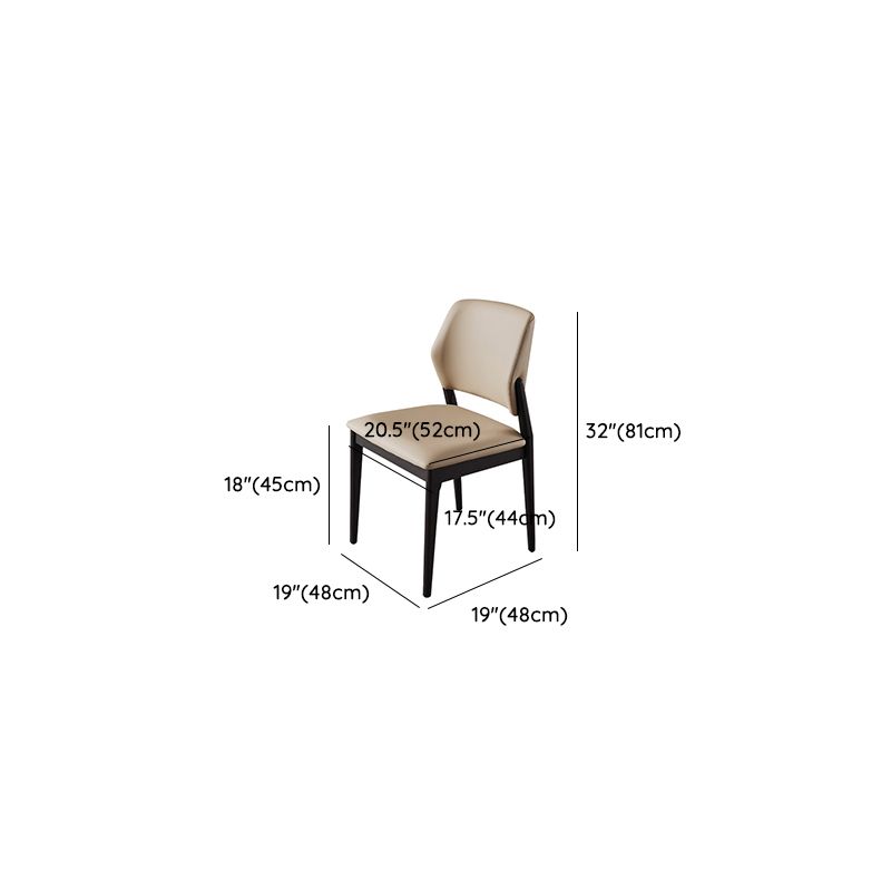 Contemporary Style Side Chair Wood Open Back Dining Room Chair for Brasserie Clearhalo 'Dining Chairs' 'Dining Tables & Seating' 'dining_chair' 'furn' 'furn_dining_chair' 'Furniture' 'Kitchen & Dining Furniture' 1200x1200_94cfbc42-45f2-4bfa-a69a-59ca01f15392