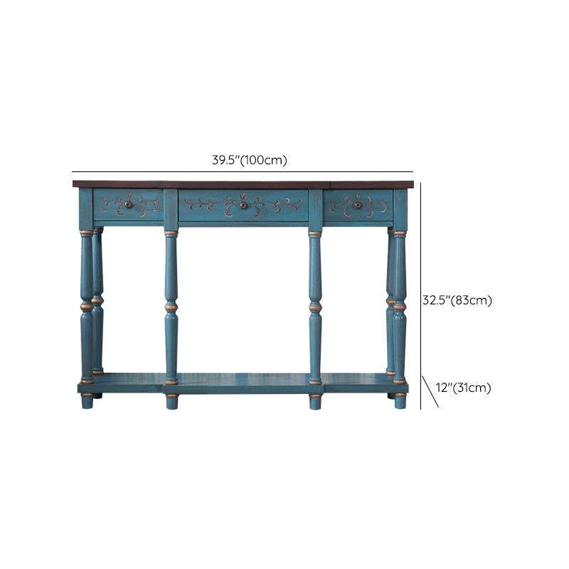 Tavolo da tavolo da rettangolo di rettangolo di legno di campagna francese tavolo di divano per sala