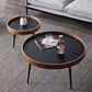 Round Brown/Black Wood Coffee Table 3 Legs Base 2 Nestling Cocktail Table Clearhalo 'Coffee & Accent Tables' 'Coffee Tables' 'coffee_tables' 'furn' 'furn_coffee_tables' 'Furniture' 'furniture_coffee_tables' 'Living Room Furniture' 1200x1200_94d2f29a-f1dc-47ec-adcf-a9c8a47048a2
