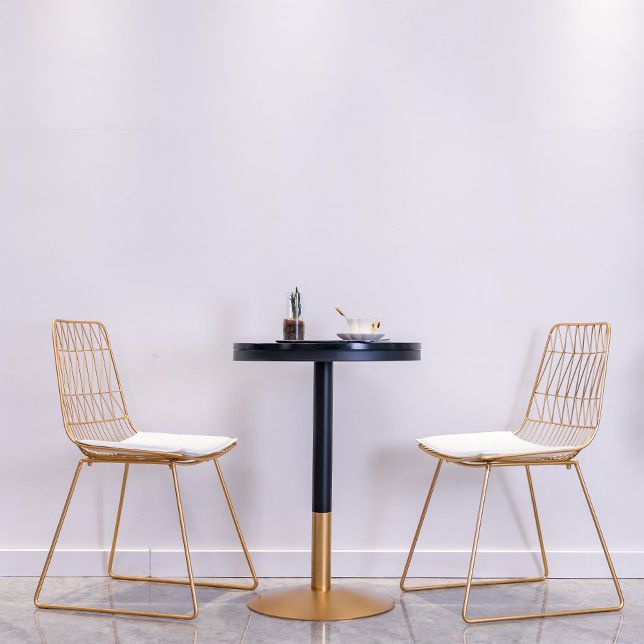 Industrial Style Black Iron Bar Table Wood Round Top Bistro Table with Pedestal Clearhalo 'Bar Furniture' 'Bar Tables' 'bar_tables' 'furn' 'furn_bar_tables' 'Furniture' 'furniture_bar_tables' 'Kitchen & Dining Furniture' 1200x1200_94d3693d-2101-4af9-b0b1-94e154702b7d