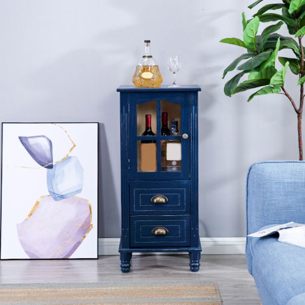 Cabinet d'accent moderne du milieu du siècle avec des jambes tournées en bois massif