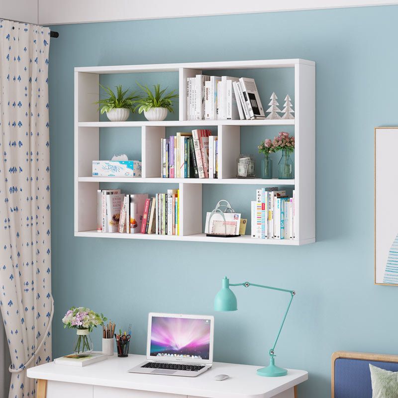 Solid Wood Bookshelf Contemporary Style Wall Mounted Bookcase for Office Home Clearhalo 'Bookcases' 'furn' 'furn_bookcases' 'Furniture' 'furniture_bookcases' 'Office Furniture' 1200x1200_94d55ada-14e6-48c0-8f93-c7f1d1f5604c