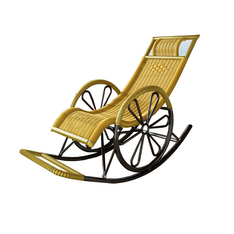 Enkele vrijetijdschaise lounge sofa stoel ijzerbasis schommelstoel voor woonkamer