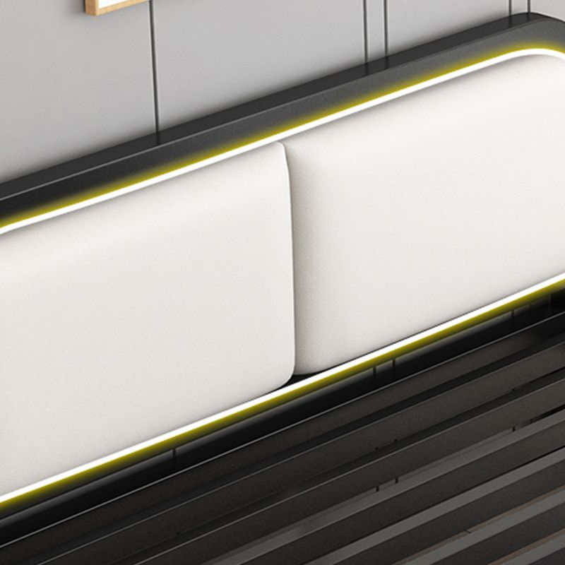 Glam Metal Polstered Panel Kopfteil Rechteckig Standard Bett