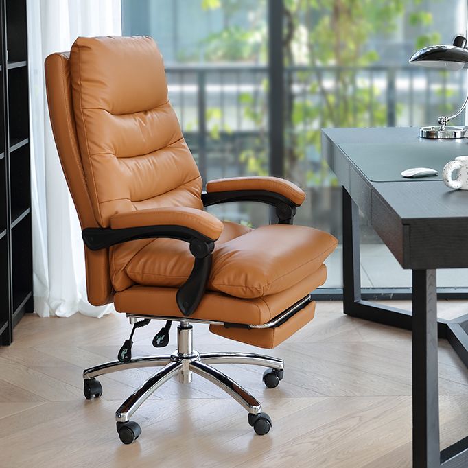 Silla ejecutiva acolchada ajustable con brazos, silla moderna con respaldo alto para gerentes