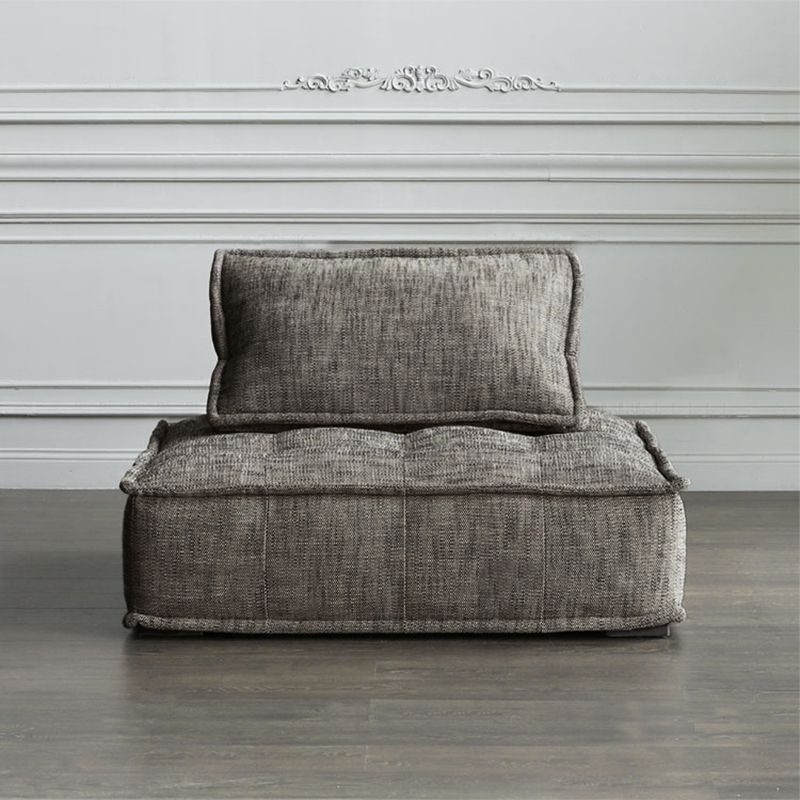 Almohadas contemporáneas asientos estacionarios estándar de lino sin brazo