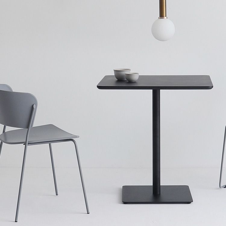 Metal Industrial Square Dining Table Solid Wood Top Indoor Table with Pedestal Base Clearhalo ' dining_table' 'Dining Tables & Seating' 'Dining Tables' 'furn' 'furn_dining_table' 'Furniture' 'furniture_dining_table' 'Kitchen & Dining Furniture' 'kitchen&dining_furn' 'kitchen' 'kitchen_dining_table' 1200x1200_94d6e4f7-5000-4d3a-9604-f12e7746dbb2