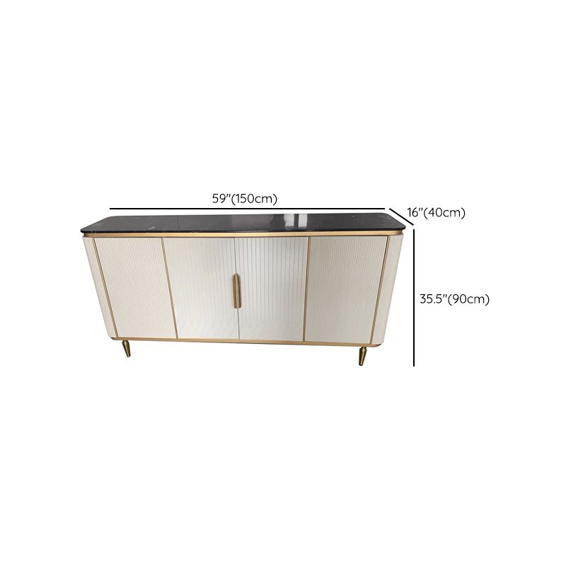 Glam Sideboard Cabinet Stone e Server a buffet ingegnerizzato in legno
