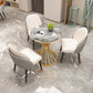 Glam Style 1/2/3/4/5 Pieces Gold Base Dining Set Stone Top Kitchen Set for Dining Room Clearhalo 'Dining Room Sets' 'Dining Tables & Seating' 'dining_room_set' 'furn' 'furn_dining_room_set' 'Furniture' 'furniture_dining_room_set' 'Kitchen & Dining Furniture' 'kitchen&dining_furn' 'kitchen' 1200x1200_94d7f502-7478-4f0a-a91f-802aa60b335c