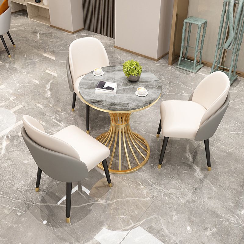 Glam Style 1/2/3/4/5 Pieces Gold Base Dining Set Stone Top Kitchen Set for Dining Room Clearhalo 'Dining Room Sets' 'Dining Tables & Seating' 'dining_room_set' 'furn' 'furn_dining_room_set' 'Furniture' 'furniture_dining_room_set' 'Kitchen & Dining Furniture' 'kitchen&dining_furn' 'kitchen' 1200x1200_94d7f502-7478-4f0a-a91f-802aa60b335c