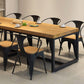 Industrial Wooden Dining¬†Room¬†Set with Rectangle Table and Black Legs Dining Table Furniture Clearhalo 'Dining Room Sets' 'Dining Tables & Seating' 'dining_room_set' 'furn' 'furn_dining_room_set' 'Furniture' 'furniture_dining_room_set' 'Kitchen & Dining Furniture' 'kitchen&dining_furn' 'kitchen' 1200x1200_94d96f87-10ff-499f-a8c1-9985ad6afa64