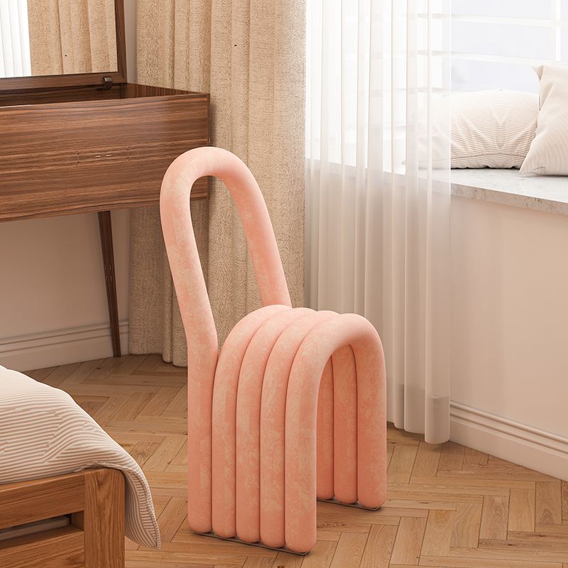 Modern Style Side Chair Velvet Open Back Armless Dining Chair for Home Clearhalo 'Dining Chairs' 'Dining Tables & Seating' 'dining_chair' 'furn' 'furn_dining_chair' 'Furniture' 'Kitchen & Dining Furniture' 1200x1200_94db3d14-b941-4b2e-86c2-0e95435237b4