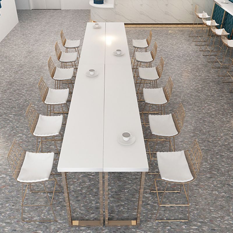 Glam – ensemble de Table de bar rectangulaire, 1/7 pièces, Table de comptoir en bois massif pour l'intérieur