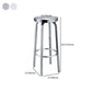 Silver Industrial 29.5" H Barstool Glossy Stainless Steel Brushed Tall Stool 1 Piece Clearhalo 'Bar Furniture' 'Bar Stools' 'bar_stools' 'furn' 'furn_bar_stools' 'furniture_bar_stools' 'Kitchen & Dining Furniture' 'kitchen&dining_furn' 'kitchen' 'kitchen_furn' Furniture' 1200x1200_94de69f0-abcb-4abb-b217-6f7bfab5c62c