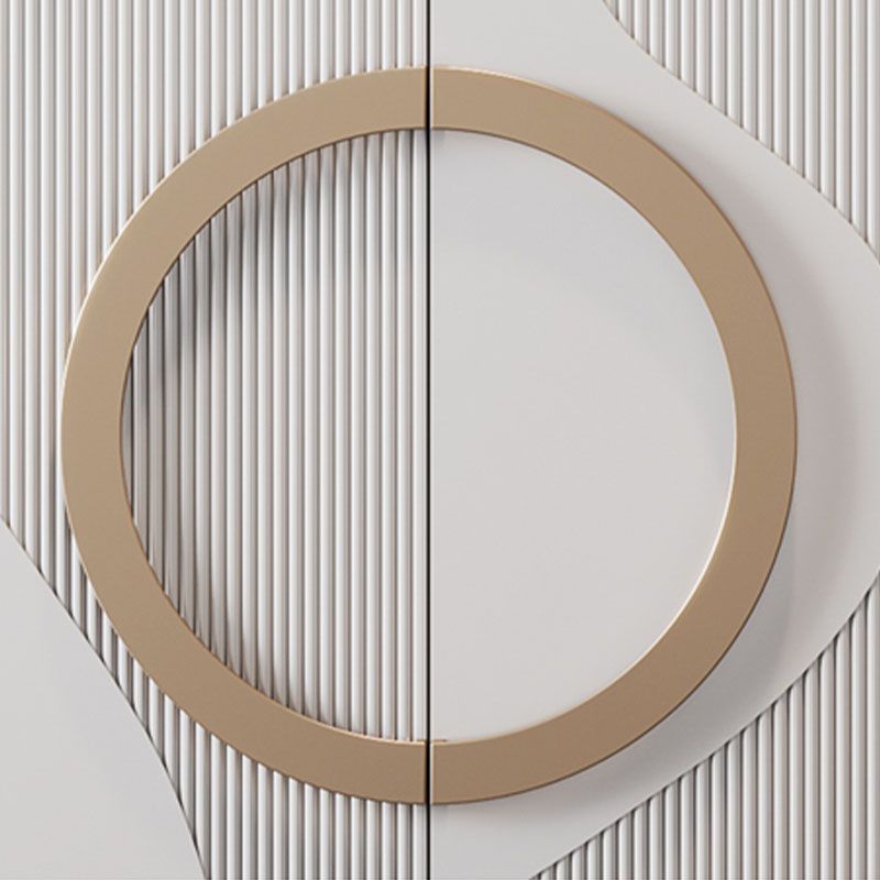 Glam White ingegnerizzato in legno a buffet a buffet regolabile salotto al buffet