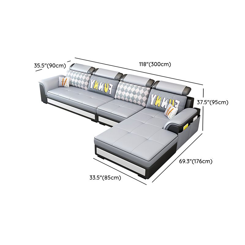 Canapés sectionnels scandinaves en faux cuir