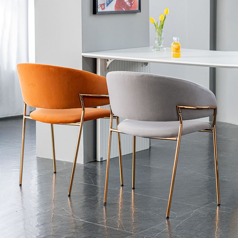 Scandinavian Style Open Back Dining Side Chair Leather Dining Chairs with Gold Legs Clearhalo ' kitchen&dining_furn' 'Dining Chairs' 'Dining Tables & Seating' 'dining_chair' 'furn' 'furn_dining_chair' 'Furniture' 'furniture_dining_chair' 'Kitchen & Dining Furniture' 'kitchen' 1200x1200_94e3e8a7-b93d-4935-b10e-21714503aeff