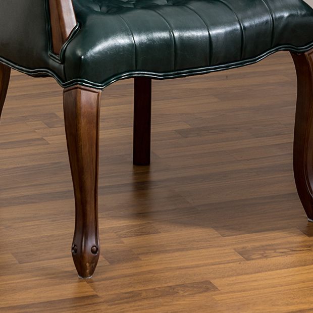 Farmhouse Rubberwood Solid Back Arm Chair Matte Finish Faux Leather Dining Chair Clearhalo ' kitchen&dining_furn' 'Dining Chairs' 'Dining Tables & Seating' 'dining_chair' 'furn' 'furn_dining_chair' 'Furniture' 'furniture_dining_chair' 'Kitchen & Dining Furniture' 'kitchen' 1200x1200_94e4bb5f-fb56-4a23-a8bd-75e3daa8b9e6