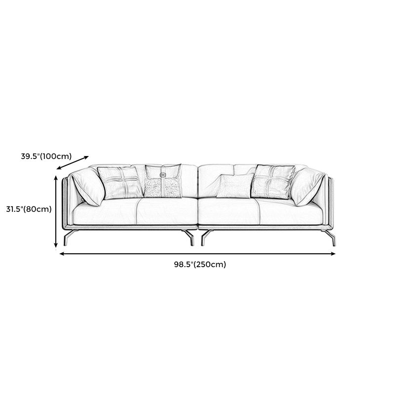 Transitional Genuine Leather Cushions Sofa 31.5"High Pillow Top Arm Couch Clearhalo 'furn' 'furn_sofas' 'Furniture' 'furniture_sofas' 'Living Room Furniture' 'Sofa' 'sofas' 1200x1200_94e74b5e-f411-439c-abd4-4639339f1041