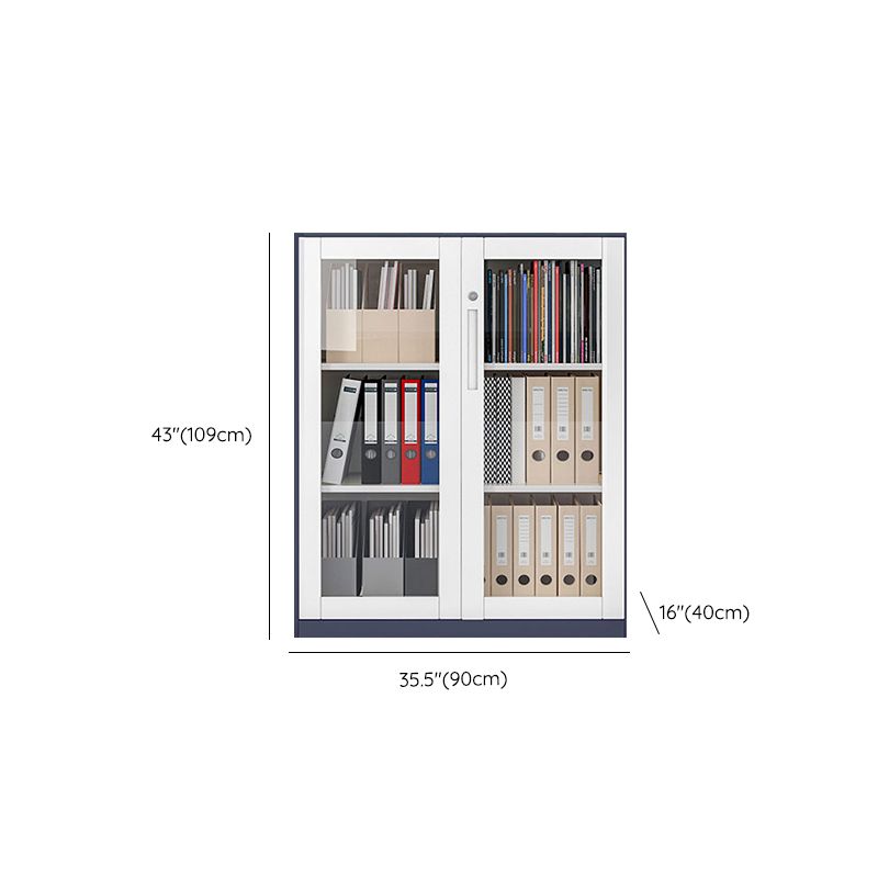 Contemporary File Cabinet Steel Frame Fire-Resistant File Cabinet