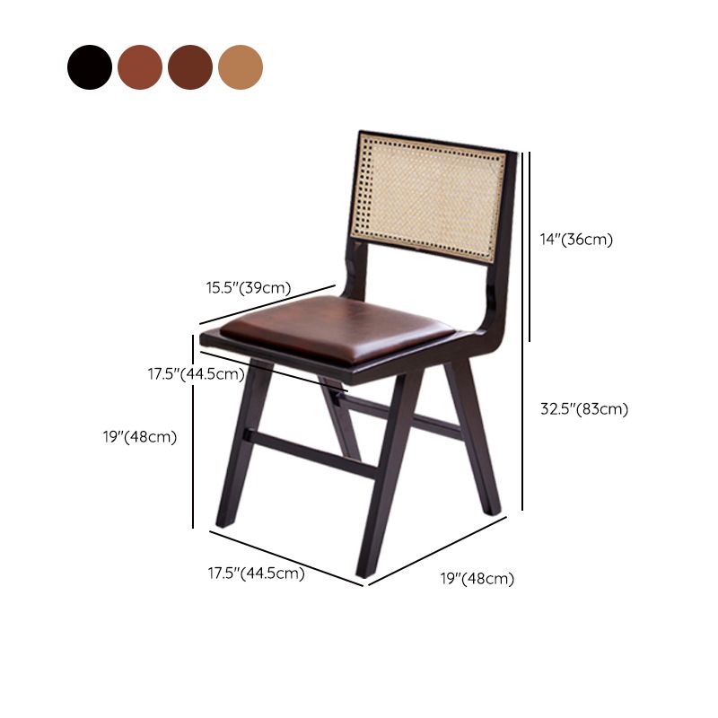 Silla de comedor del lado de madera maciza de interior contemporáneo