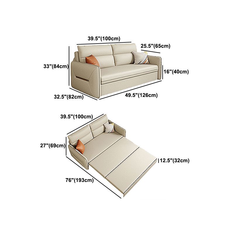 フェイクレザーステイン耐性ソファベッドコンテンポラリーベッドソファソファ