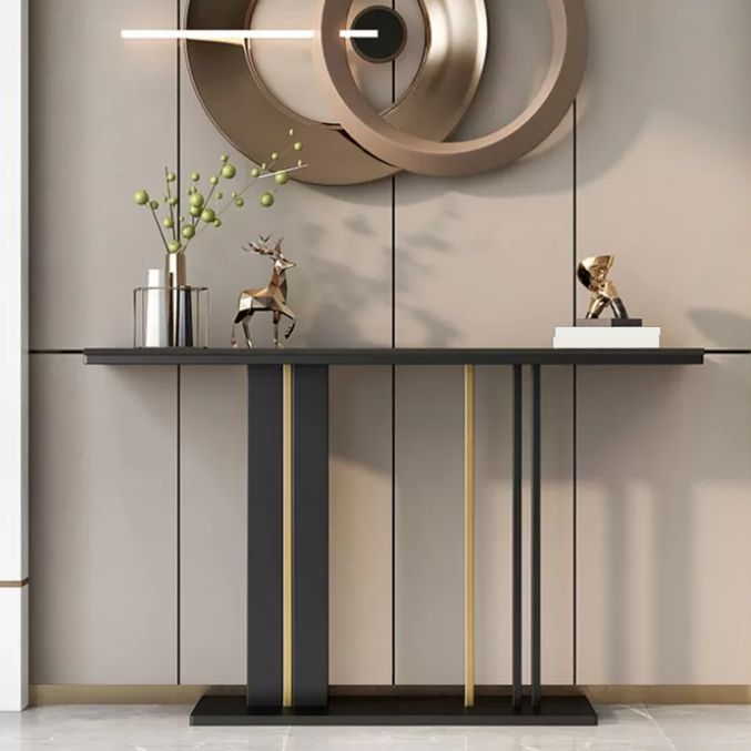 Modern Stone Console Tabla 1 Estante de 31.5 "Mesa al final de la altura para Hall