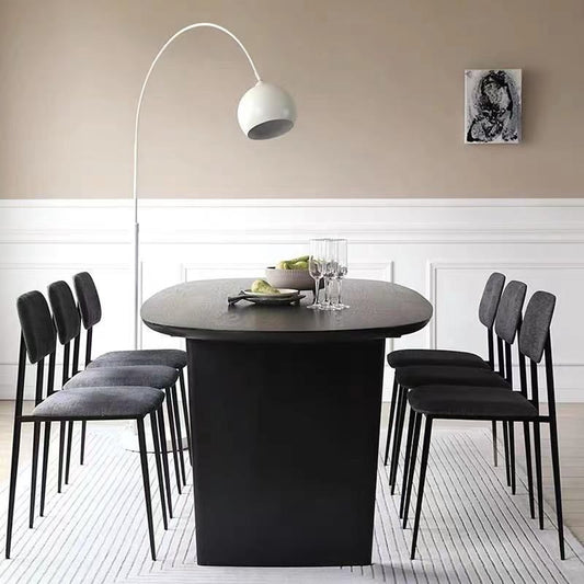 29 "H Hedendaags Writing Desk Oval Ovaal Wood Black Office Desk