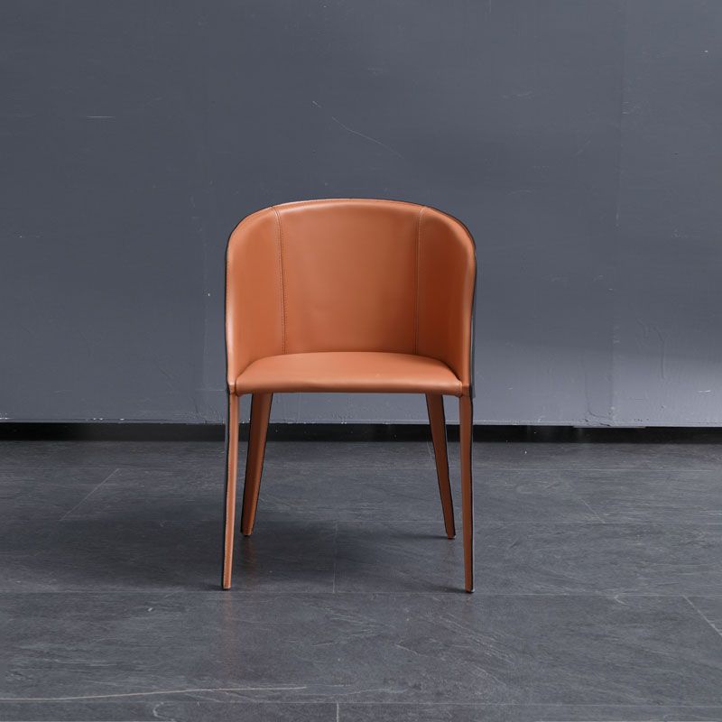 Contemporary Metal Dining Chair Upholstered Arm Chairs for Restaurant Use