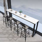 Rectangle Industrial Style Bar Table 42-inch Height Iron Pedestal Bistro Table Clearhalo 'Bar Furniture' 'Bar Tables' 'bar_tables' 'furn' 'furn_bar_tables' 'Furniture' 'furniture_bar_tables' 'Kitchen & Dining Furniture' 1200x1200_94e9c9b4-cbec-4dcb-b839-6c570820494a