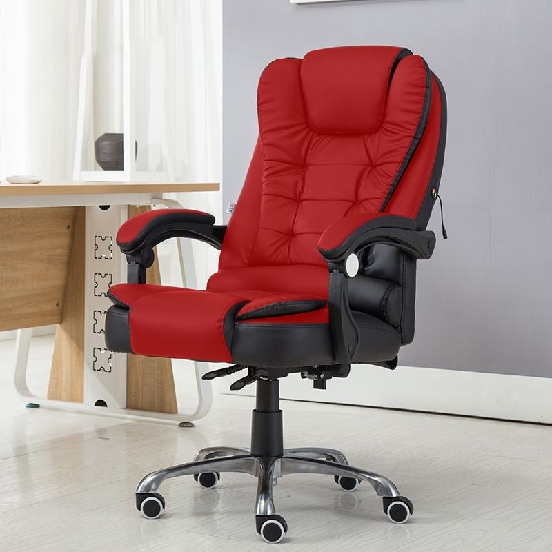 Sedia da ufficio contemporanea con base in metallo argentato Sedia da computer ergonomica direzionale