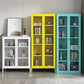 13.78"W Bookshelf Scandinavian Style Bookcase with Door for Home Office