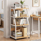 Industrial Style Wooden Bookshelf Open Home Shelf Bookcase with Caster Wheels Clearhalo 'Bookcases' 'furn' 'furn_bookcases' 'Furniture' 'furniture_bookcases' 'Office Furniture' 1200x1200_94ec6968-0792-4869-912d-1942730a7010