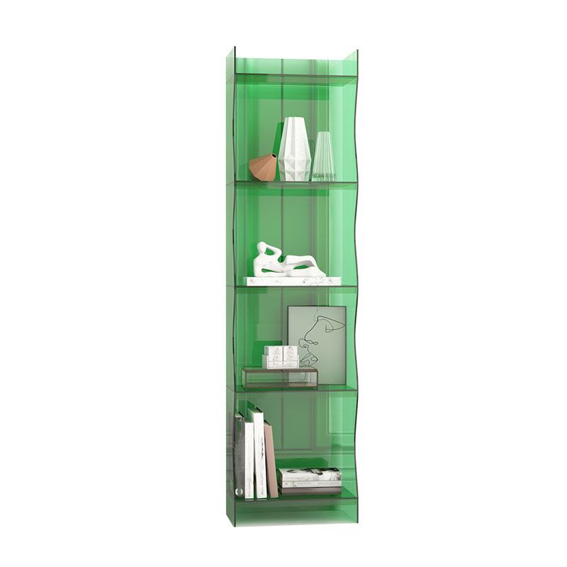 Contemporary Closed Back Bookshelf Acrylic Shelf Bookcase with Shelves Clearhalo 'Bookcases' 'furn' 'furn_bookcases' 'Furniture' 'Office Furniture' 1200x1200_94ecbfea-f325-4900-9879-c9e86b859b1d