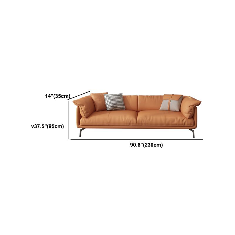 Modern 32.6" H Leather Pillow Top Arm Sofa Bed For Living Room Clearhalo 'furn' 'furn_sofas' 'Furniture' 'Living Room Furniture' 'Sofa' 'sofas' 1200x1200_94ef18a1-7772-4e26-9818-f0dfbde0c460