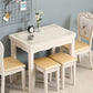 Simplicity Style Rectangle Glass Dining Site Table with 4 Legs