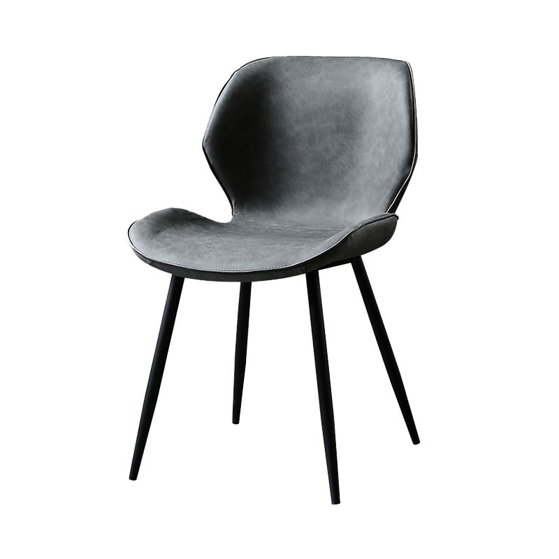 Contemporary Metal Dining Room Chair Wingback Armless Chair for Home Use Clearhalo ' kitchen&dining_furn' 'Dining Chairs' 'Dining Tables & Seating' 'dining_chair' 'furn' 'furn_dining_chair' 'Furniture' 'furniture_dining_chair' 'Kitchen & Dining Furniture' 'kitchen' 1200x1200_94f10dd7-7a6d-41ca-bfca-e84c4ff84289