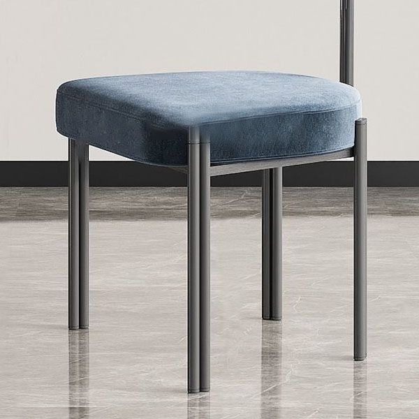 Modern Metal Dining Armless Chair Velvet Dining Side Chair for Restaurant Use Clearhalo ' kitchen&dining_furn' 'Dining Chairs' 'Dining Tables & Seating' 'dining_chair' 'furn' 'furn_dining_chair' 'Furniture' 'furniture_dining_chair' 'Kitchen & Dining Furniture' 'kitchen' 1200x1200_94f24e2f-bdf7-41ff-8773-e6a63da3d382