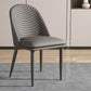 Minimalist Armless Solid Back Chair for Kitchen Leather Dining Chair
