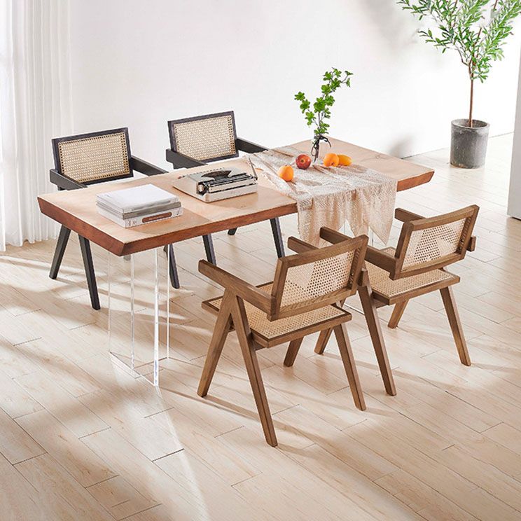 Traditional Style Dining Chair Arm Chair with Wooden Legs for Kitchen Clearhalo 'Dining Chairs' 'Dining Tables & Seating' 'dining_chair' 'furn' 'furn_dining_chair' 'Furniture' 'Kitchen & Dining Furniture' 1200x1200_94f47f6f-135a-4b59-bb92-44ecadfdf340