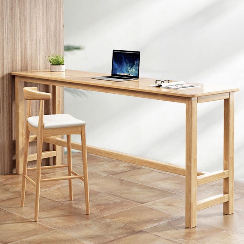 Contemporary Bar Dining Table Rectangle Wood Indoor Counter Table Clearhalo 'Bar Furniture' 'Bar Tables' 'bar_tables' 'furn' 'furn_bar_tables' 'Furniture' 'Kitchen & Dining Furniture' 1200x1200_94f4cf44-6d87-4dba-9b08-67b35b1670c4
