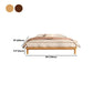 Solid Wood Platform Bed Scandinavian Low Profile Bed Frame in Brown Clearhalo 'Bedroom Furniture' 'Beds' 'furn' 'furn_beds' 'Furniture' 1200x1200_94f97cb3-cdb3-48f7-a603-71e3b73ee612