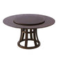 Rotatable Wooden Round Table in Brown Rubber Wood Dining Table with Pedestal Clearhalo ' dining_table' 'Dining Tables & Seating' 'Dining Tables' 'furn' 'furn_dining_table' 'Furniture' 'furniture_dining_table' 'Kitchen & Dining Furniture' 'kitchen&dining_furn' 'kitchen' 'kitchen_dining_table' 1200x1200_94f9aa8f-2876-4067-873d-7070501016a9