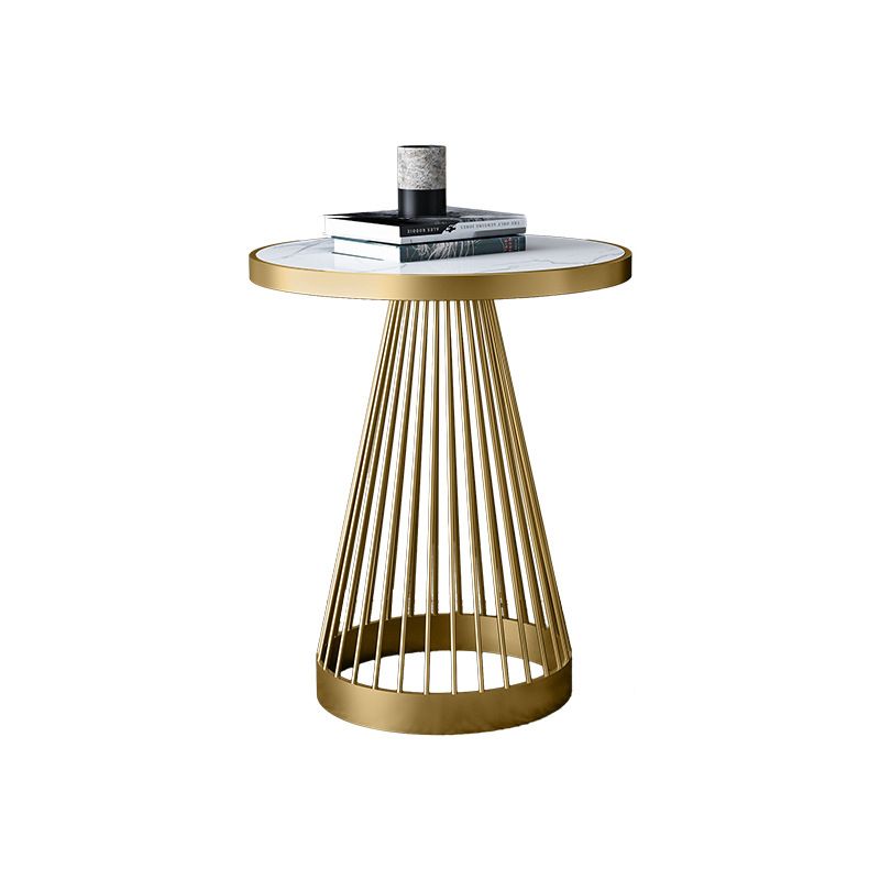 Tavolo da soggiorno in legno massiccio/marmo rotondo scandinavo